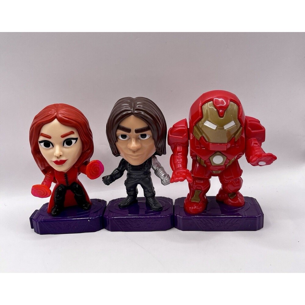 Marvel Mcdonalds 2020 Set Of 3 Winter Soldier Scarlet Witch, Hulkbuster Iron Man